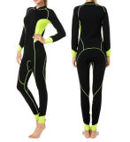 Women`S Long Sleeve Neoprene Wetsuit with Nylon Both Sides